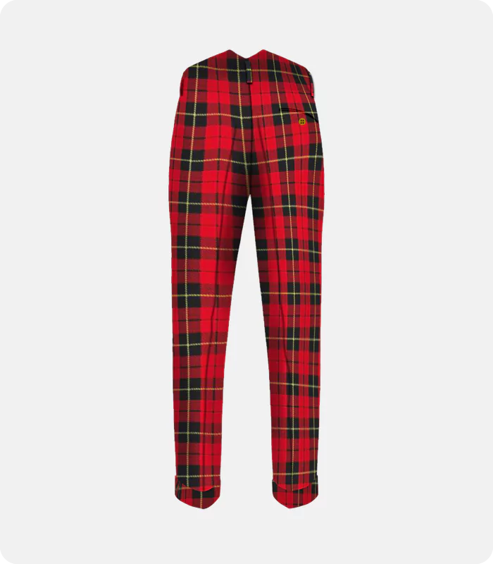 Premium Quality Wallace Tartan Trousers Back