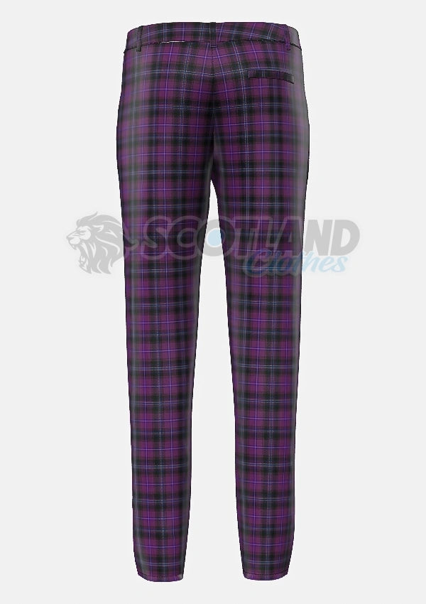 Pantalon Tartan Violet sur mesure	