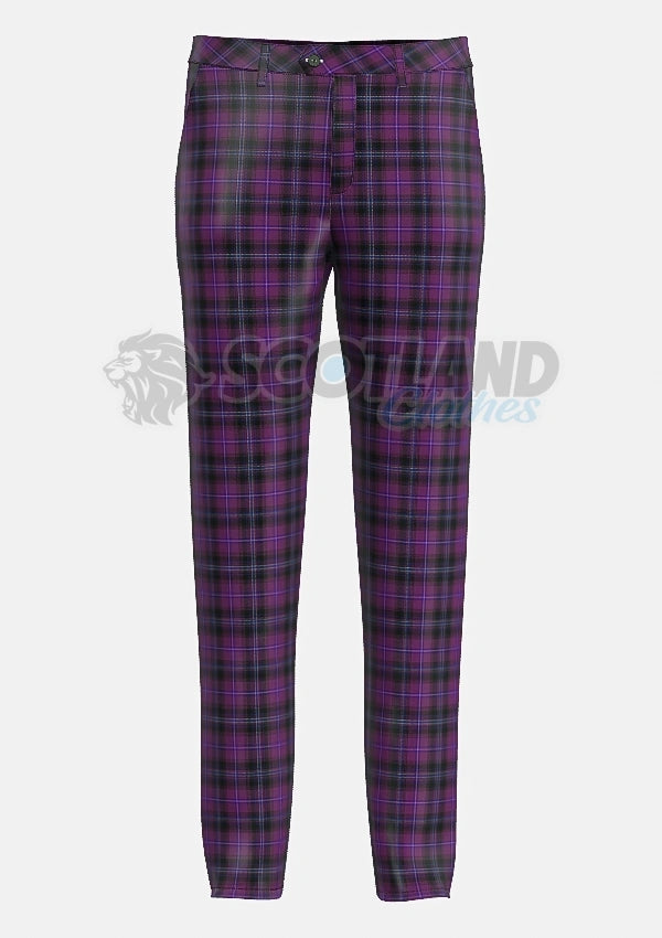 Pantalon Tartan Violet sur mesure	