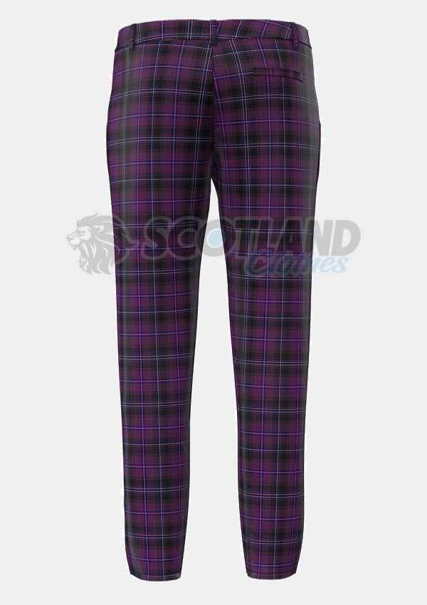 Purple Tartan Trouser Back