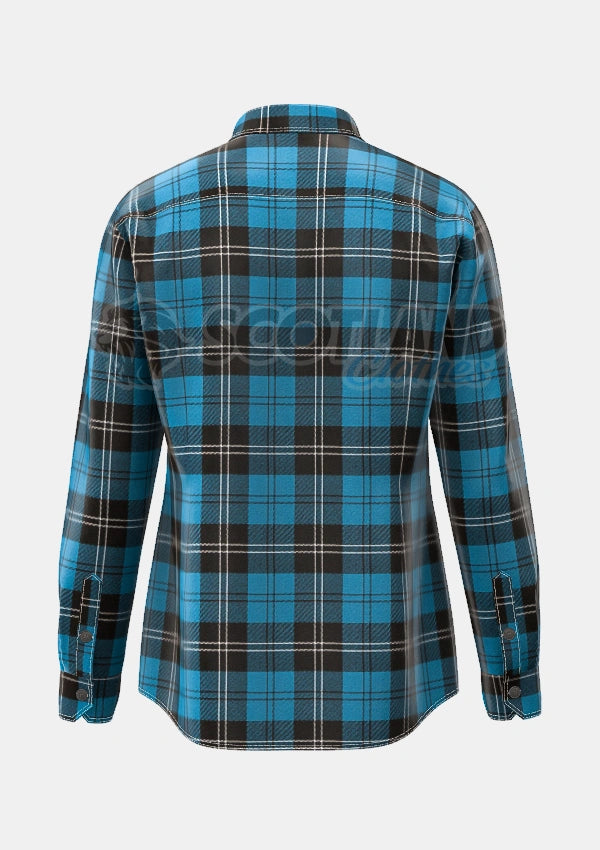 Ramsay Blue Tartan Shirt Back
