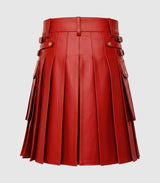 Red Leather Kilt Back