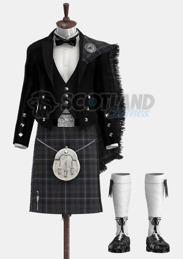 Rivers of Scotland Tartan Prince Charlie Outfit