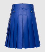Royal Blue Leather Kilt Back