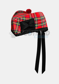 Royal Stewart Tartan Glengarry Hat Front