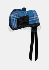 Saltire Tartan Glengarry Hat Front