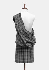 Scott Black and Grey Tartan  Back
