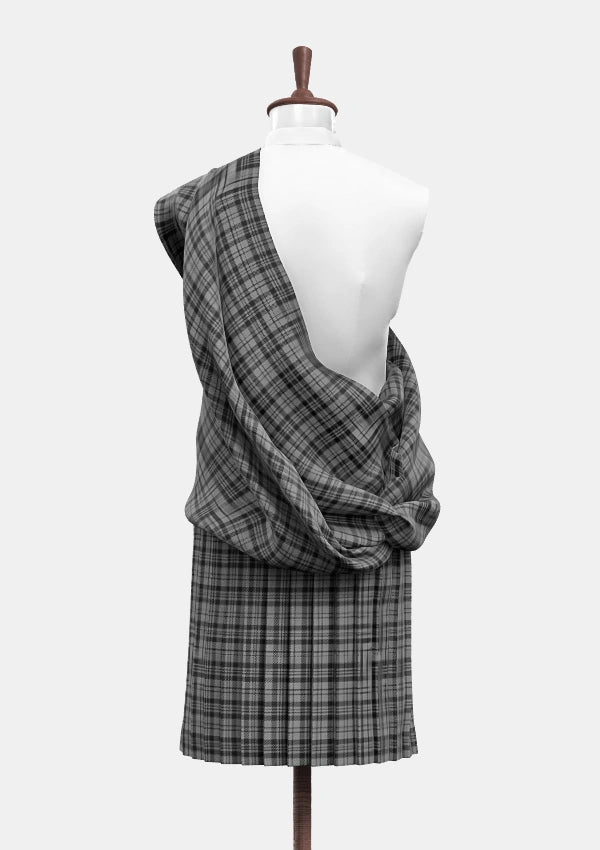 Scott Black and Grey Tartan  Back