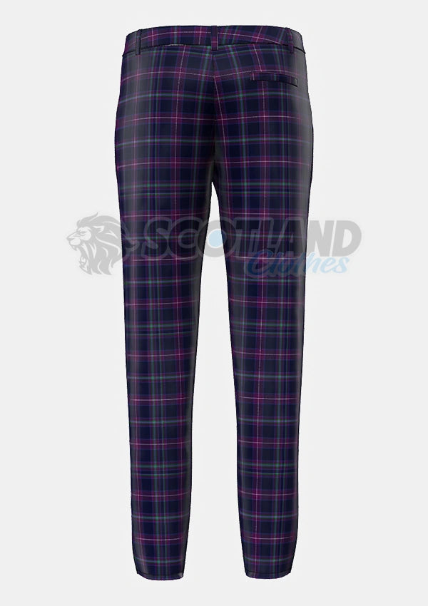 Scottish Heather Tartan Trouser Back