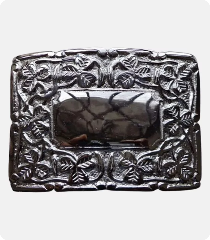 Celtic Leaf Kilt Belt & Buckle - Modern Design