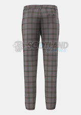 Stewart Grey Tartan Trouser Back