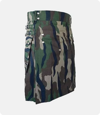 Stylish WoodLand Camouflage Tactical Kilt Right Side