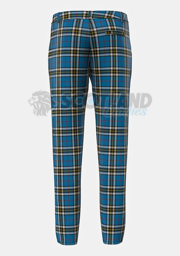 Thomson Dress Blue Tartan Trouser Back