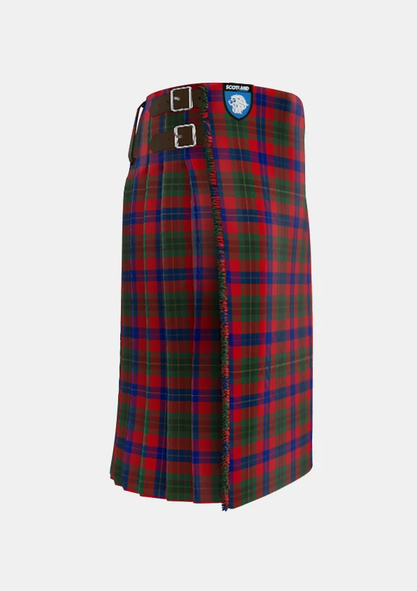 Traditional_Abernethy_Tartan_kilt_10333_right_image_with_pleated_design_and_adjustable_buckles_for_men