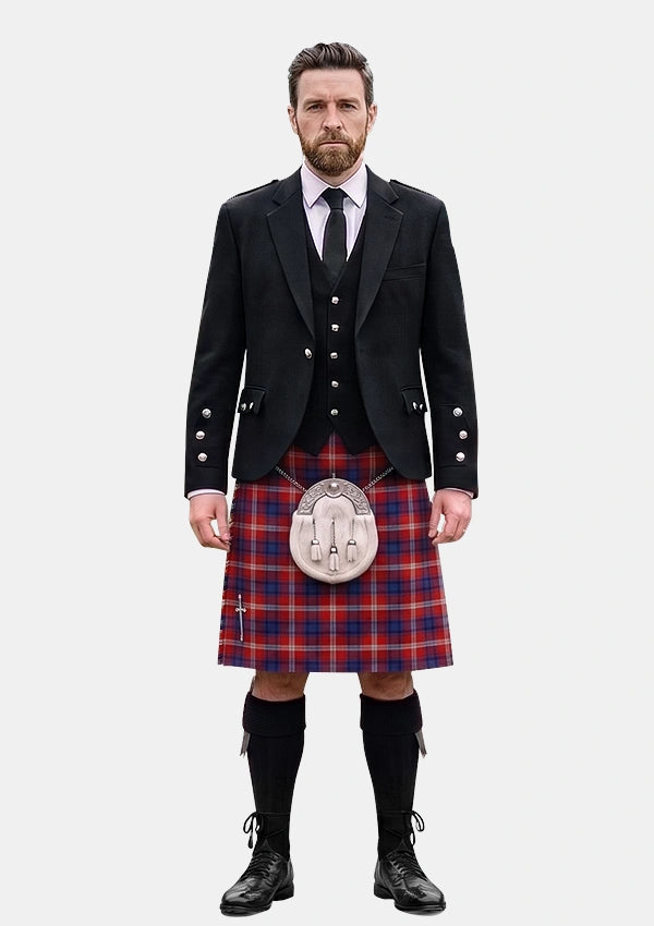 Traditional_Ainslie_Tartan_2187_Kilt_and_Argyle_Jacket_Kilt_Outfits_front_image