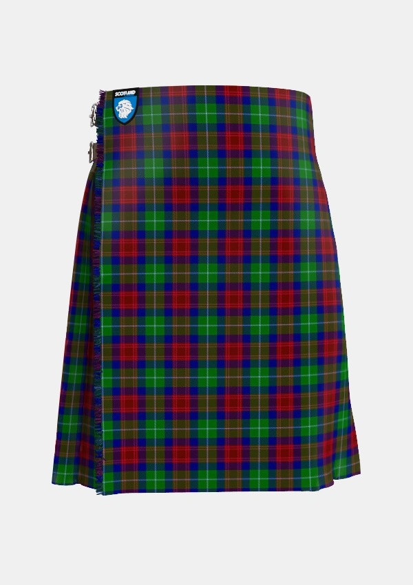 Traditional_Akins_Clan_Personal_Tartan_2426_kilt_front_image_with_pleated_design_and_adjustable_buckles_for_men