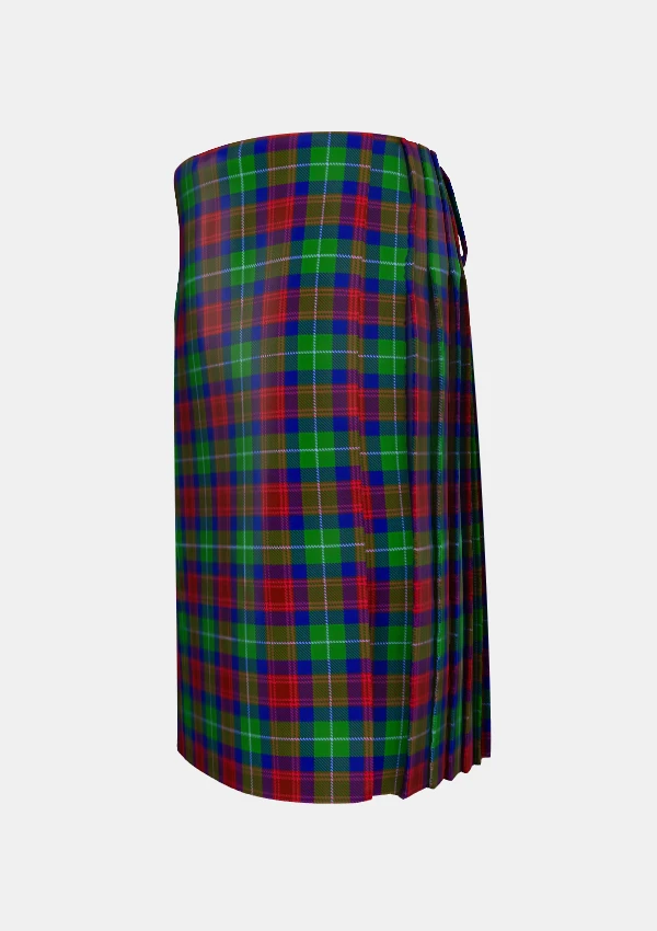 Traditional_Akins_Clan_Tartan_kilt_left_image_with_pleated_design_and_adjustable_buckles_for_men