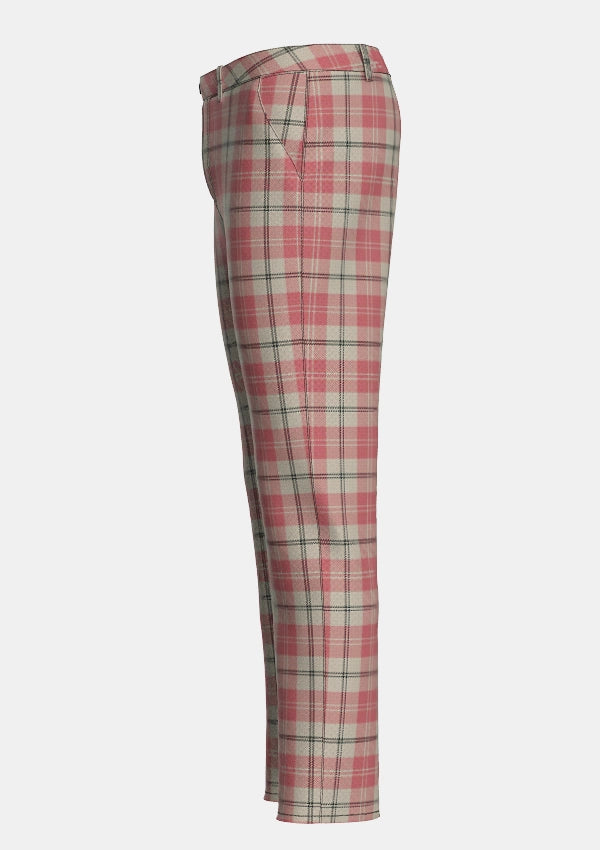 Alisa Pink Tartan Trouser