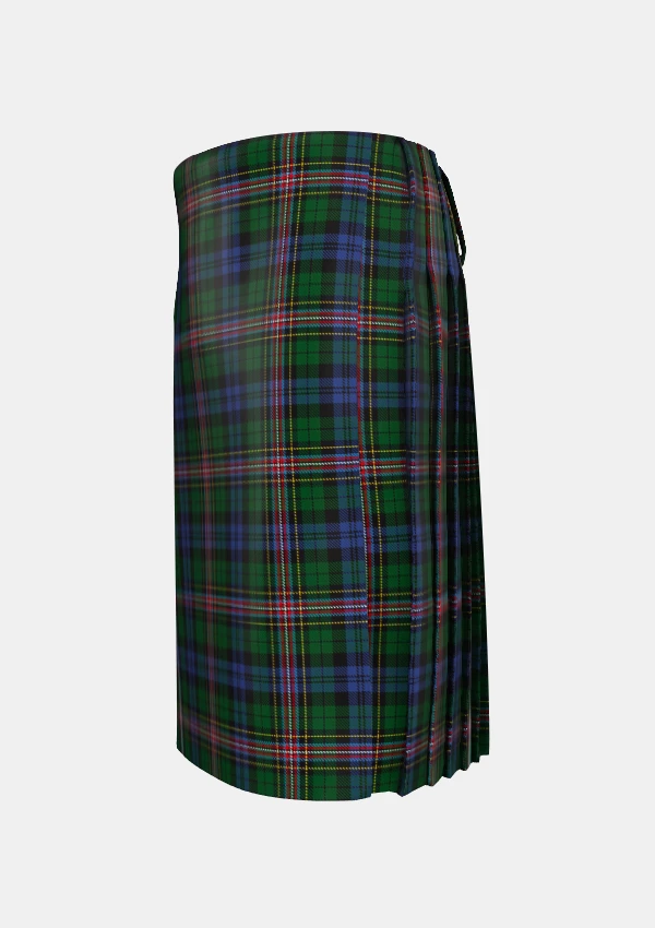 Traditional_Allison_tartan_303_kilt_left_image_with_pleated_design_and_adjustable_buckles_for_men