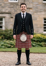 Traditional_Alloway_Rose_tartan_11794_Kilt_and_Argyle_Jacket_Kilt_Outfit_front_image