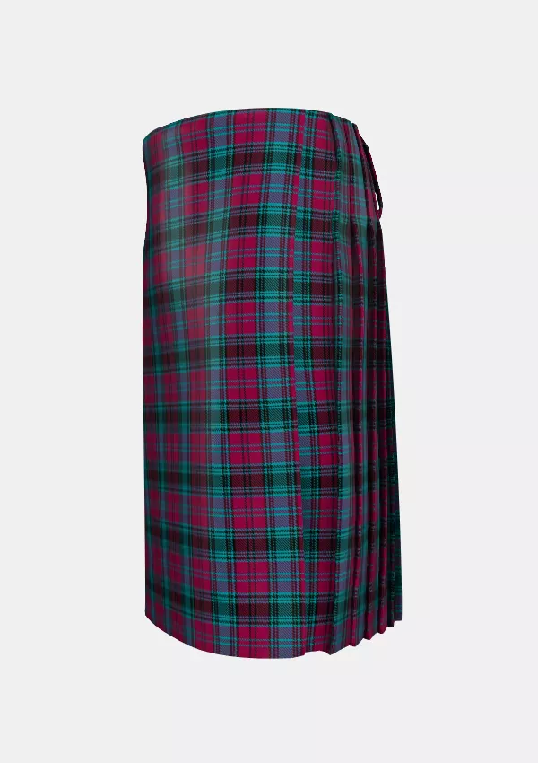 Traditional_Alma_College_Tartan_kilt_left_image_with_pleated_design_and_adjustable_buckles_for_men