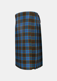 Traditional_Anderson_Coulson_Bonner_2_Tartan_1350_kilt_left_image_with_pleated_design_and_adjustable_buckles_for_men