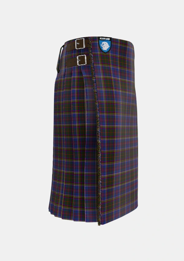 Traditional_Anderson_W_L_Anderson_Stirling_Tartan_1346_kilt_right_image_with_pleated_design_and_adjustable_buckles_for_men