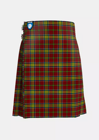 Traditional_Antrim_County_Crest_Range_Tartan_7448_kilt_front_image_with_pleated_design_and_adjustable_buckles_for_men