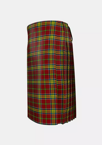 Traditional_Antrim_County_Crest_Range_Tartan_7448_kilt_left_image_with_pleated_design_and_adjustable_buckles_for_men