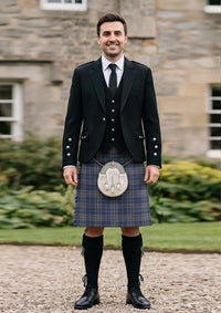Traditional_Arran_Mist_tartan_11544_Kilt_and_Argyle_Jacket_Kilt_Outfit_front_image