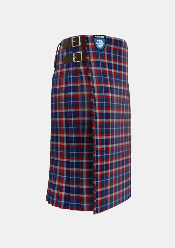 Traditional_Auld_Alliance_Tartan_kilt_3155_right_image_with_pleated_design_and_adjustable_buckles_for_men