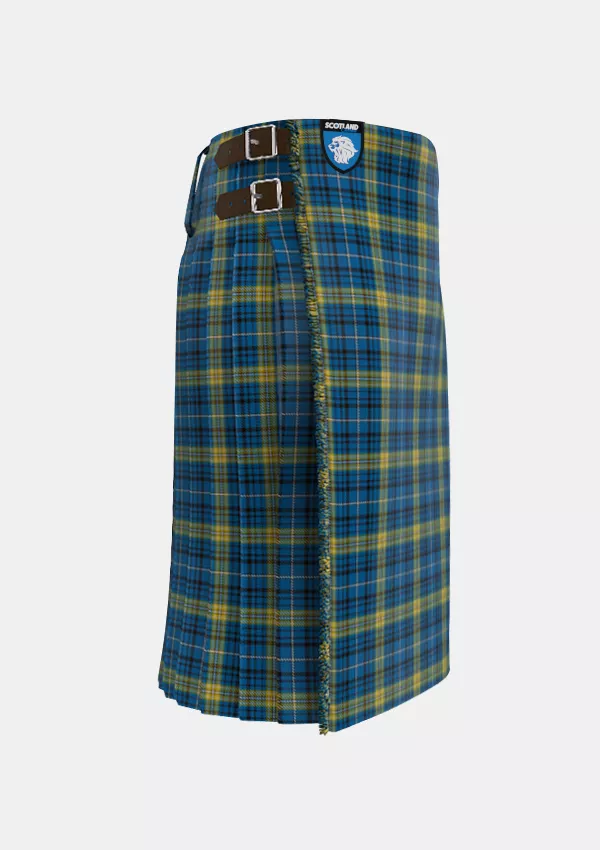 Traditional_Avalon_Carroll_House_Tartan_6362_kilt_right_image_with_pleated_design_and_adjustable_buckles_for_men