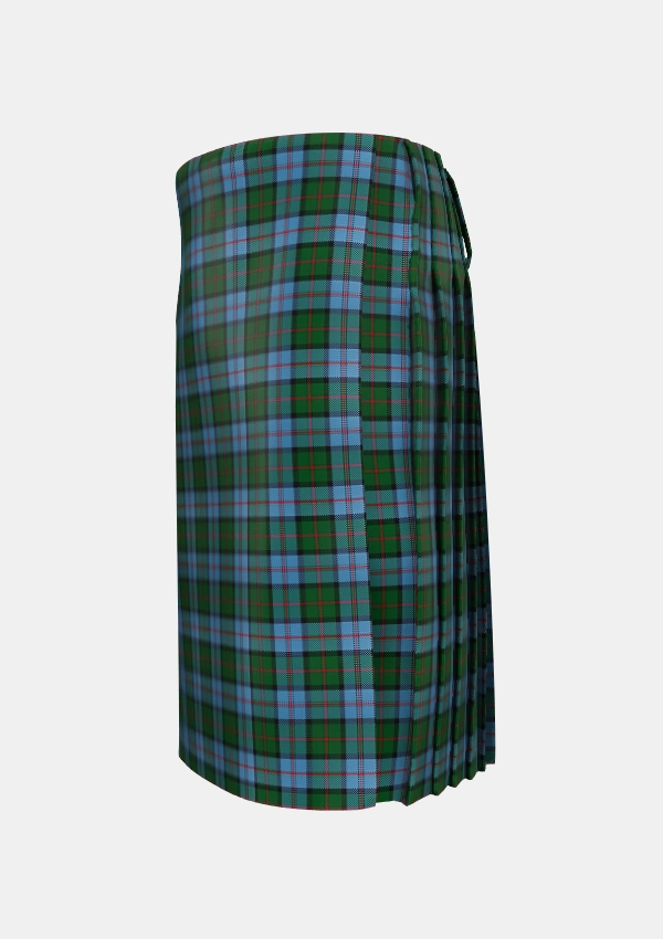 Traditional_Ayrton_Tartan_1345_kilt_left_image_with_pleated_design_and_adjustable_buckles_for_men