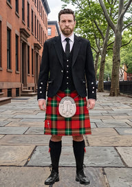 Traditional_Bacon_Red_Tartan_Kilt_and_Argyle_Jacket_Kilt_Outfit_front_image