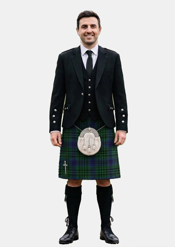 Traditional_Bailey_tartan_2589_Kilt_and_Argyle_Jacket_Kilt_Outfits_front_image