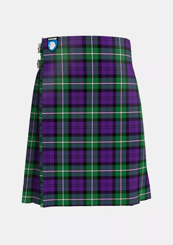 Traditional_Baillie_Highland_Society_Tartan_kilt_front_image_with_pleated_design_and_adjustable_buckles_for_men