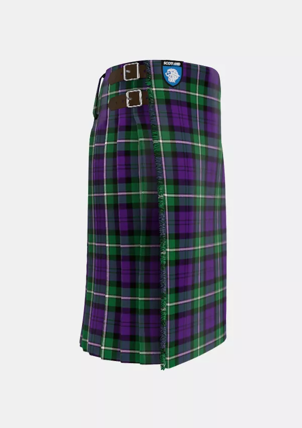 Traditional_Baillie_Highland_Society_Tartan_kilt_right_image_with_pleated_design_and_adjustable_buckles_for_men