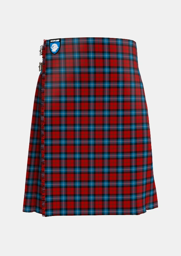 Traditional_Baillie_of_Polkemmet_Red_Tartan_1008_kilt_front_image_with_pleated_design_and_adjustable_buckles_for_men