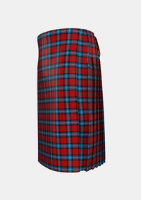 Traditional_Baillie_of_Polkemmet_Red_Tartan_1008_kilt_left_image_with_pleated_design_and_adjustable_buckles_for_men