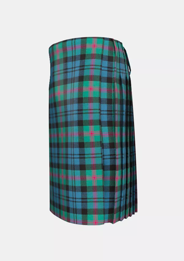 Traditional_Baird_Ancient_Tartan_kilt_left_image_with_pleated_design_and_adjustable_buckles_for_men