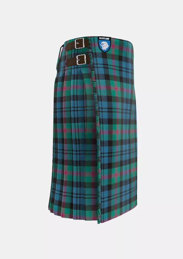 Traditional_Baird_Ancient_Tartan_kilt_right_image_with_pleated_design_and_adjustable_buckles_for_men