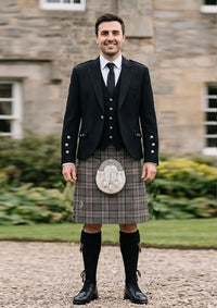 Traditional_Balmoral_tartan_1300_Kilt_and_Argyle_Jacket_Kilt_Outfit_front_image
