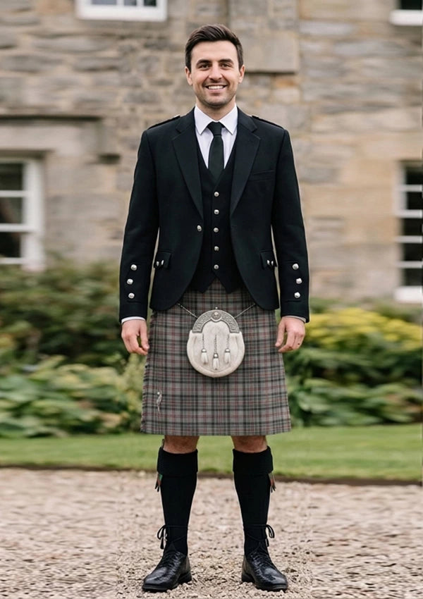 Traditional_Balmoral_tartan_1300_Kilt_and_Argyle_Jacket_Kilt_Outfit_front_image