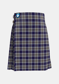 Traditional_Bannockbane_Silver_Tartan_kilt_595_front_image_with_pleated_design_and_adjustable_buckles_for_men