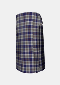 Traditional_Bannockbane_Silver_Tartan_kilt_595_left_image_with_pleated_design_and_adjustable_buckles_for_men