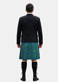 Traditional_Barclay_Hunting_Ancient_Tartan_Kilt_and_Argyle_Jacket_Kilt_Outfits_back_image