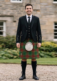 Traditional_Baxter_tartan_3664_Kilt_and_Argyle_Jacket_Kilt_Outfit_front_image