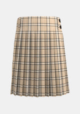 Traditional_Beige_tartan_kilt_back_image_with_pleated_design_and_adjustable_buckles_for_men