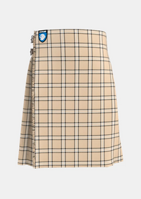Traditional_Beige_tartan_kilt_front_image_with_pleated_design_and_adjustable_buckles_for_men