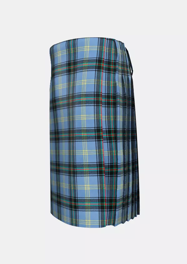 Traditional_Bell_of_The_Borders_Tartan_kilt_left_image_with_pleated_design_and_adjustable_buckles_for_men